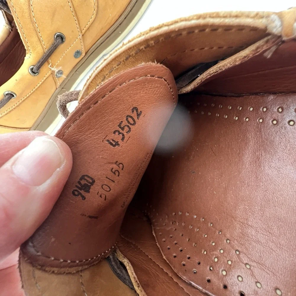 Allen Edmonds Eastport Brown Leather Boat Shoes Men's‎ 9.5 D